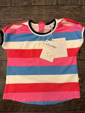 Art & Eden Mini Tara Tee - Bright Stripe